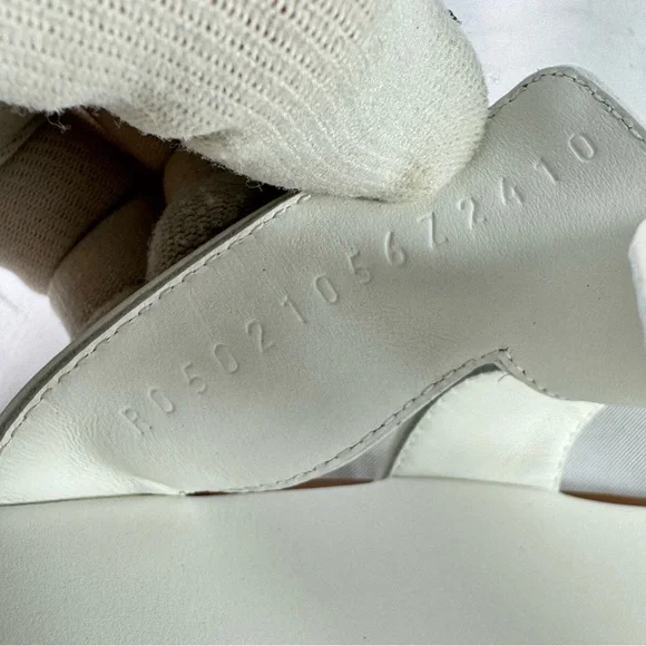 HERMES Oran White Leather H Women's Sandals Made in Italy Marked as 39 - 9US - Picture 4 of 12